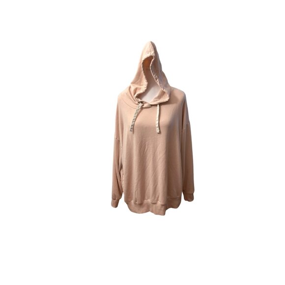 Buffalo David Bitton Oversized Hoodie – L – Blush Pink Soft Knit Pullover - Picture 1 of 5